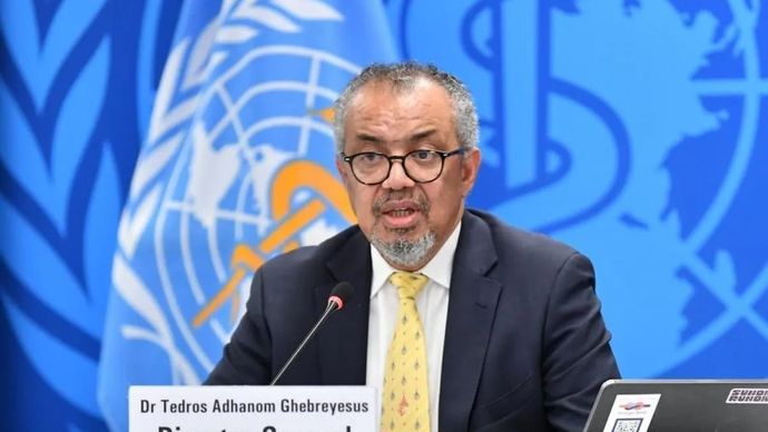 Direktur Jenderal Organisasi Kesehatan Dunia (WHO) Tedros Adhanom Gebreyesus berbicara saat sebuah konferensi pers di Jenewa, Swis, pada 11 Desember 2025.