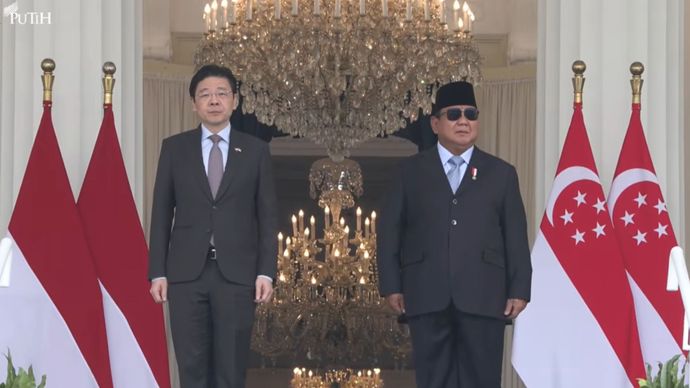  Perdana Menteri Singapura Lawrence Wong dan Presiden Prabowo Subianto