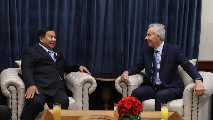 Prabowo Terima Tony Blair di Kertanegara, Pererat Silaturahmi dan Bahas Perkembangan Strategis Global