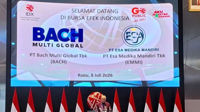 Direktur Penilaian Perusahaan PT Bursa Efek Indonesia (BEI) Saidu Solihin memaparkan materi di Main Hall BEI, Jakarta, Rabu, 08 Juli 2026