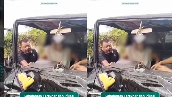 Kecelakaan Fortuner Hantam Pick Up
