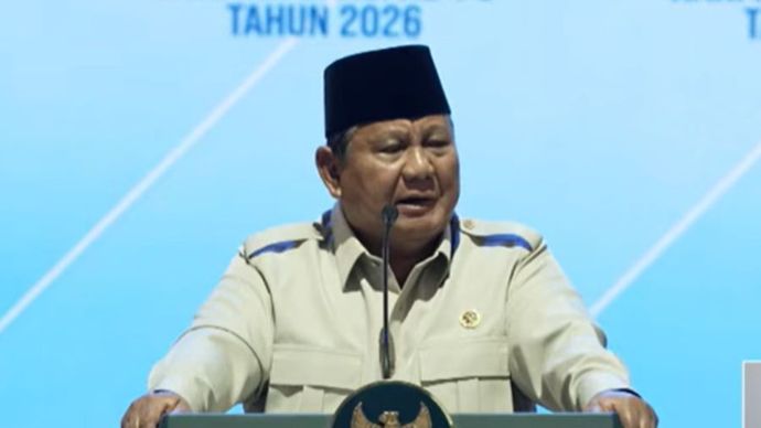 Presiden Prabowo Subianto di Hari Koperasi Nasional di Indonesia Arena GBK Jakarta, Minggu, 12 Juli 2026
