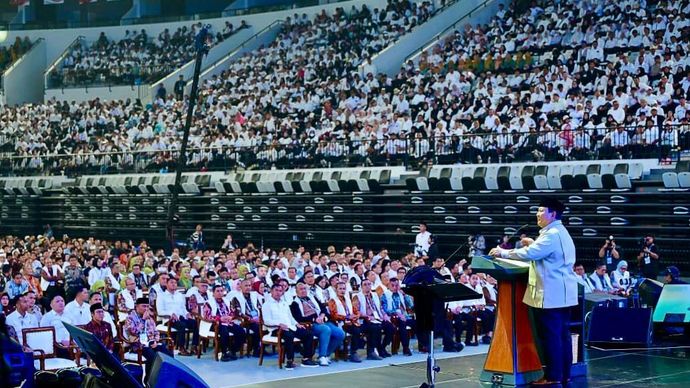 Presiden Prabowo Subianto dalam Puncak Peringatan Hari Koperasi ke-79 Tahun 2026. 