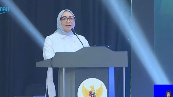 Tangkapan layar - Menteri Pemberdayaan Perempuan dan Perlindungan Anak (PPPA) Arifah Fauzi dalam Gerakan Nasional n Ruang Aman dan Nyaman untuk Anak (RANA) Wujudkan Masa Pengenalan Lingkungan Sekolah​​​​​​​ (MPLS) Ramah 2026 yang diikuti secara daring di Jakarta, Senin, 13 Juli 2026.
