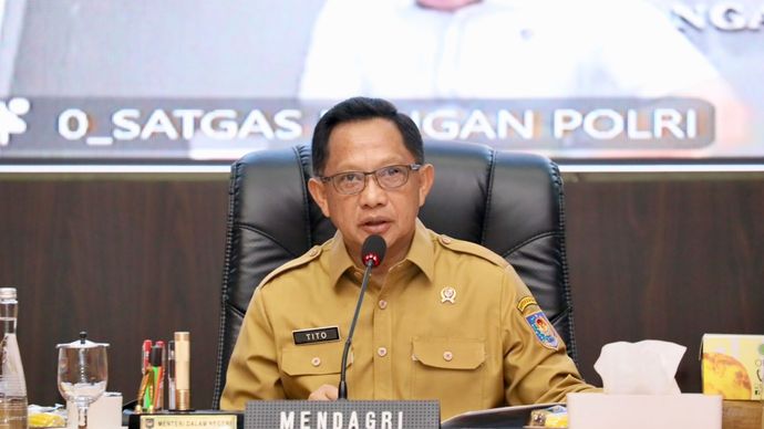 Mendagri Minta Pemda Perkuat Pengendalian Inflasi agar Tetap di Bawah Target Pemerintah.