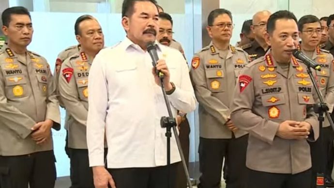 Kapolri Listyo Sigit Prabowo dan Jaksa Agung ST Burhanuddin