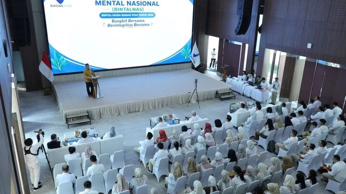 Kepala Badan Pengawas Obat dan Makanan (BPOM) Taruna Ikrar dalam Pembinaan Mental Nasional (Bintalnas) di Jakarta, Rabu, 15 Juli 2026.