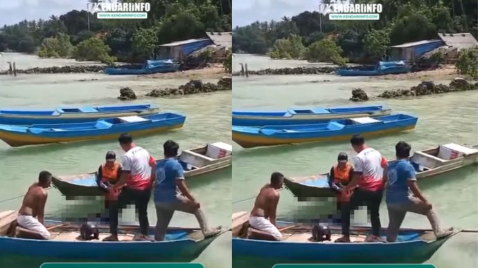 Warga digegerkan dengan penemuan mayat seorang pria yang mengapung di laut sekitar Pelabuhan Perikanan Desa Numana, Kecamatan Wangiwangi Selatan, Kabupaten Wakatobi, Sulawesi Tenggara (Sultra), Kamis (16/7/2026).