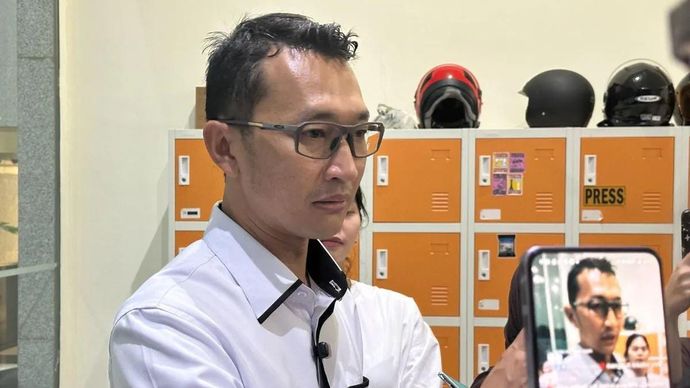 Juru Bicara Komisi Pemberantasan Korupsi Budi Prasetyo memberikan keterangan di Gedung Merah Putih KPK, Jakarta