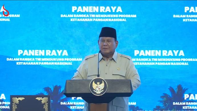 Prabowo Subianto di Panen Raya