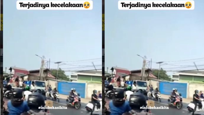Kecelakaan Maut di Bekasi, Pemotor Tewas Dihantam Truk
