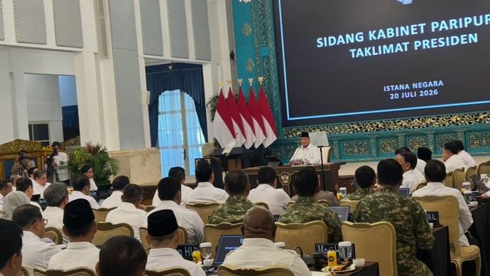 Prabowo Subianto Pimpin Sidang Kabinet Paripurna di Istana Negara