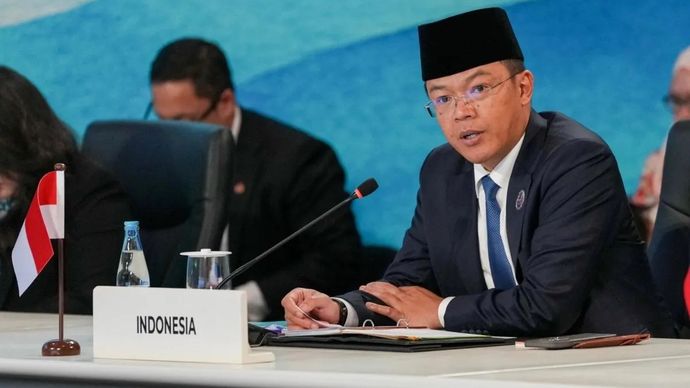 Menteri Luar Negeri RI Sugiono dalam ASEAN Post Ministerial Conference (ASEAN PMC) dengan Kanada di Manila, Filipina, Rabu, 22 Juli 2026.