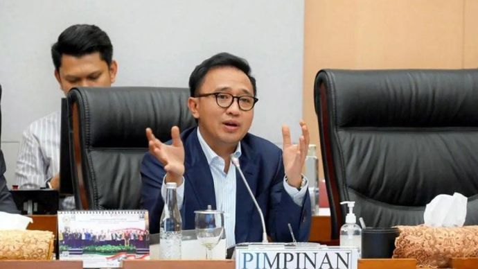 Sekretaris Fraksi Gerindra DPR Bambang Haryadi di kompleks parlemen, Jakarta