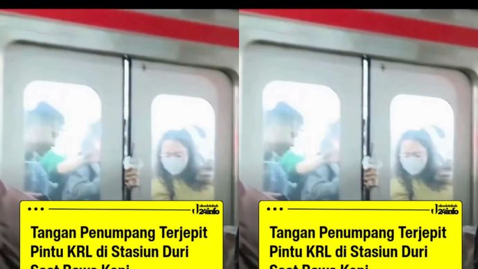 VIDEO: Tangan Penumpang Terjepit Pintu KRL di Stasiun Duri