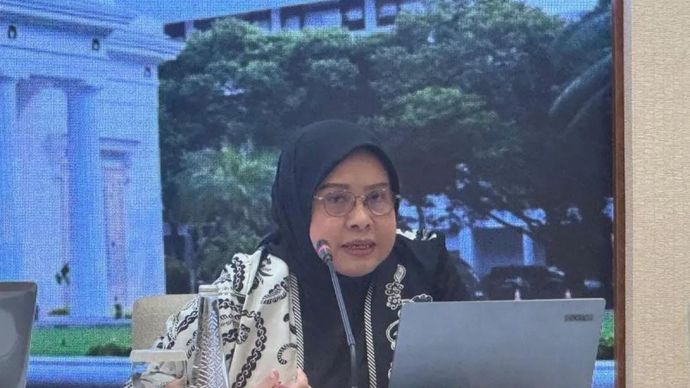 Direktur Pelindungan WNI dan Badan Hukum Indonesia (BHI) Kemlu Heni Hamidah dalam taklimat media di Jakarta
