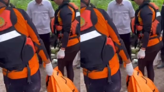 Tim Basarnas Pekanbaru menerima laporan mengenai kondisi membahayakan manusia berupa satu orang diduga diterkam buaya di Muara Sungai Mampu, Kelurahan Lubuk Gaung, Kecamatan Sungai Sembilan, Kota Dumai, Sabtu (18/7/2026).