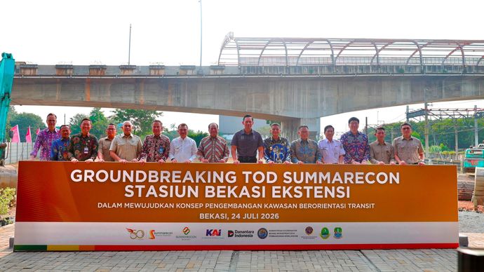 Menko AHY Resmikan Groundbreaking Stasiun Bekasi Ekstensi.
