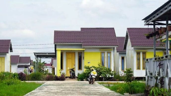 Ilustrasi - Deretan rumah subsidi. 