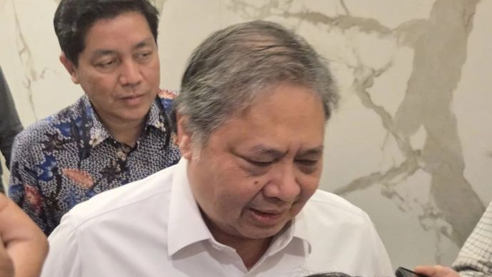 Menteri Koordinator Bidang Perekonomian Airlangga Hartarto ditemui di kantornya di Jakarta