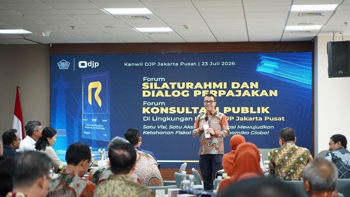 Kanwil DJP Jakarta Pusat Perkuat Sinergi Pentahelix melalui Forum Silaturahmi dan Dialog Perpajakan.