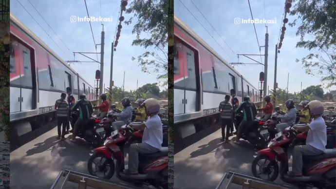 Pengemudi mobil Mitsubishi Triton double cabin, meninggal dunia setelah tertemper kereta api (KA) Gajahyana No.7002A jurusan Gambir - Malang, di perlintasan KA Bulak Kapal, Aren Jaya, Bekasi Timur, Kota Bekasi, Senin, 27 Juli 2026, pukul 00.50 WIB. 