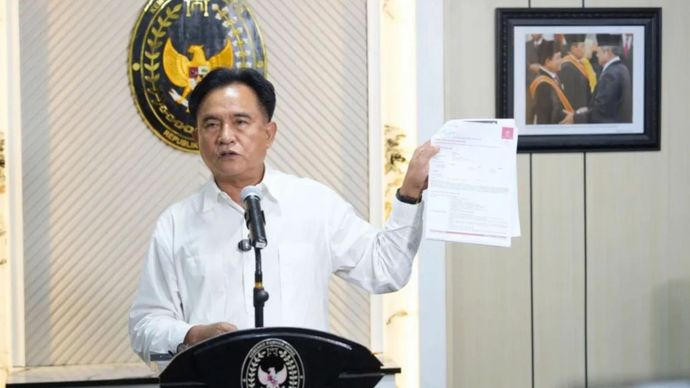 Menko Kumham Imipas Yusril Ihza Mahendra.