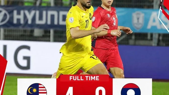 Tim nasional sepak bola Malaysia menghancurkan Laos dengan skor telak 4-0 dalam pertandingan Grup B Piala AFF 2026 di Stadion Kuala Lumpur, Malaysia, Selasa, 28 Juli 2026.