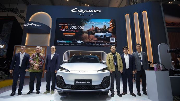 Lepas resmi meluncurkan mobil listrik premium di Indonesia, Lepas E4 EV di GIIAS 2026.&nbsp;(Foto: Dok/Istimewa/Lepas Indonesia)