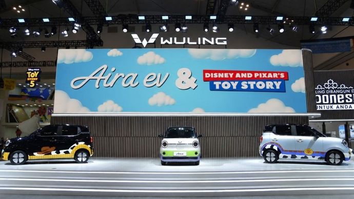 Wuling Motors (Wuling) menghadirkan kejutan spesial di GIIAS 2026 dengan meluncurkan Wuling Aira ev edisi Disney Pixar Toy Story 5.&nbsp;(Foto: Dok/Istimewa/Wuling Motors)