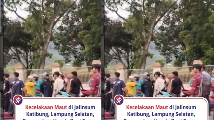 Pemotor Tewas dalam Kecelakaan Maut  di Lampung Selatan