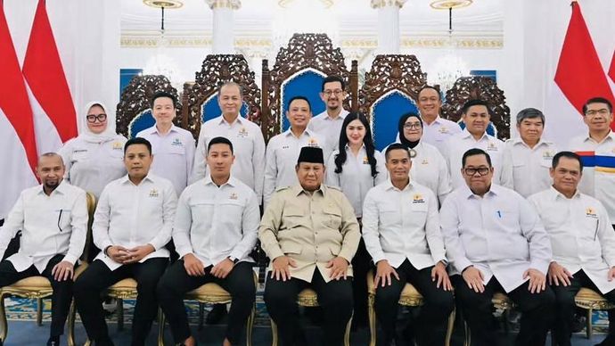 Presiden Prabowo Subianto bertemu dengan jajaran pengurus pusat dan daerah Kadin Indonesia. 