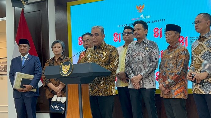 Pimpinan MPR RI di Kantor Presiden