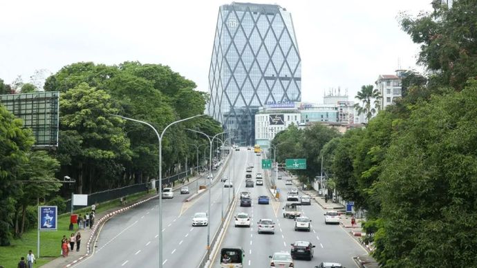 Pemandangan Distrik Hmawbi, Wilayah Yangon, Myanmar. (Xinhua)