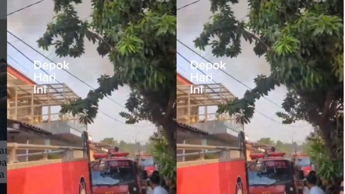 Kebakaran melanda sebuah rumah di Perumahan Kopassus Pelita 1, Kelurahan Sukatani, Kecamatan Tapos, Depok, Minggu (2/8/2026) sore.