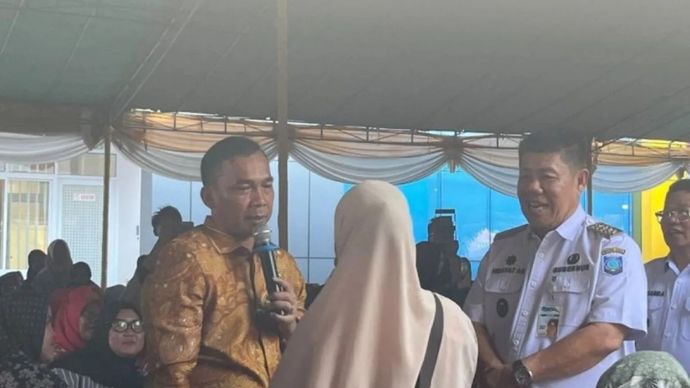 Menteri Kependudukan dan Pembangunan Keluarga/Kepala BKKBN Wihaji saat meninjau kinerja TPK di Koba, Kabupaten Bangka Tengah, Rabu, 5 Agustus 2026.