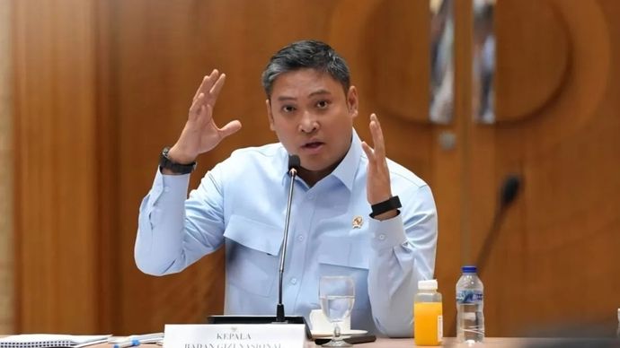 Kepala BGN Sudaryono dalam forum diskusi MBG yang digelar di Kementerian Kesehatan (Kemenkes), Jakarta, pada Rabu, 5 Agustus 2026 malam.