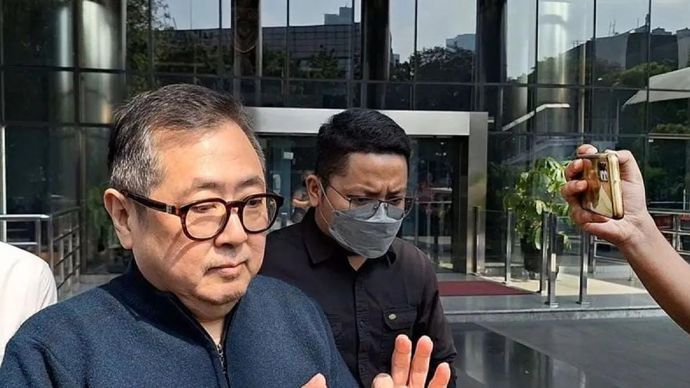 Arsip Foto - Komisaris PT Dosni Roha Logistik (PT DRL) Bambang Rudijanto Tanoesoedibjo alias Rudy Tanoe bungkam usai diperiksa tim penyidik KPK sebagai saksi kasus dugaan korupsi penyaluran bantuan sosial (bansos) beras, di Gedung Merah Putih KPK, Ja