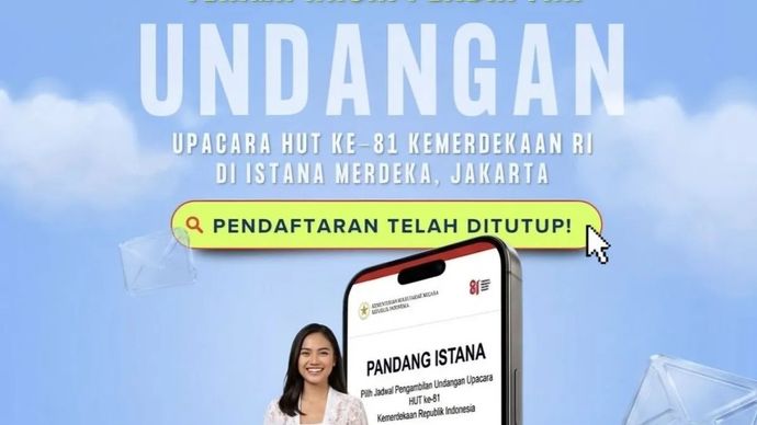 Tangkapan layar - Kementerian Sekretariat Negara resmi menutup pendaftaran undangan Upacara Peringatan Hari Ulang Tahun ke-81 Kemerdekaan Republik Indonesia.