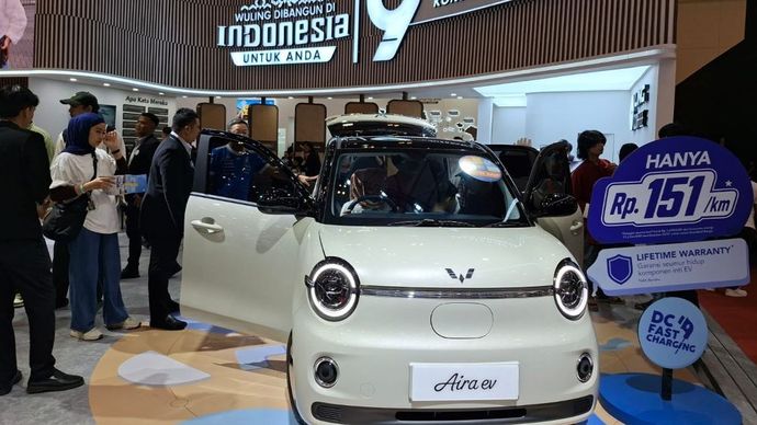 Wuling Aira ev mendominasi perolehan SPK selama GIIAS 2026 dengan total 2.238 unit. (Foto: Dok/Istimewa) 