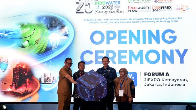 AHY membuka Indo Water 2026 Expo &amp; Forum. 