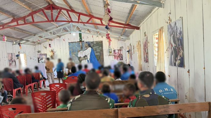 Koops TNI Habema Luruskan Informasi Terkait Ucapan Terima Kasih Umat Stasi Santa Sisilia Wuloni