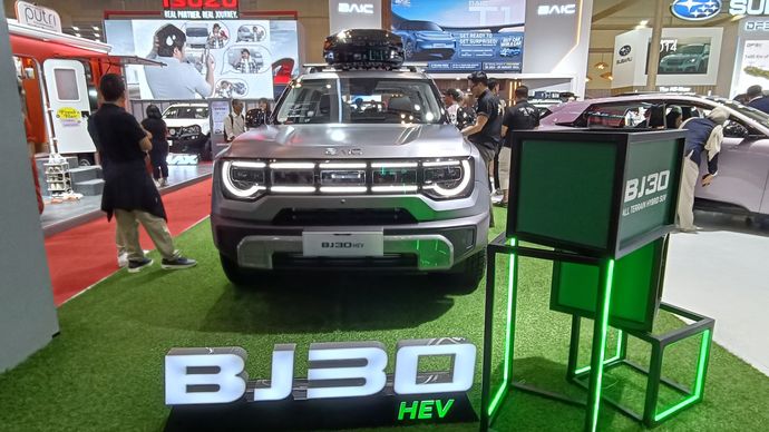 BAIC BJ30 HEV menjadi model yang paling diminati konsumen dengan raihan 201 SPK di GIIAS 2026. (Foto: Adiantoro/NTV)