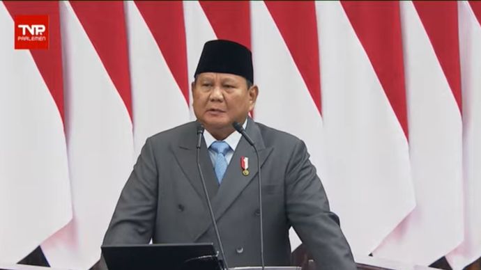 Presiden Prabowo Subianto Saat Pidato Kenegaraanndi Sidang Tahunan MPR 2026