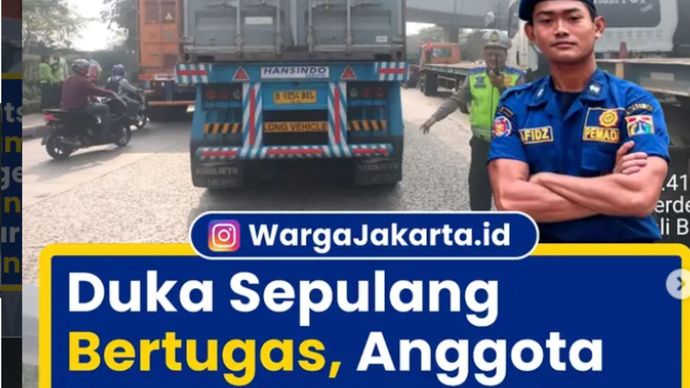 Petugas Damkar Jakut Tewas Tabrak Truk