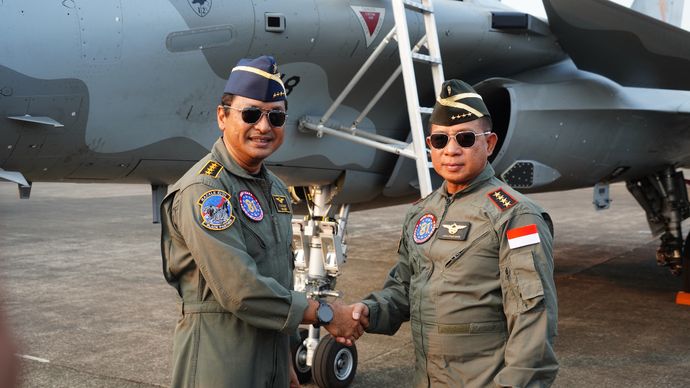 Panglima TNI Tinjau Kesiapan Alutsista Demo Udara HUT Ke-81 RI