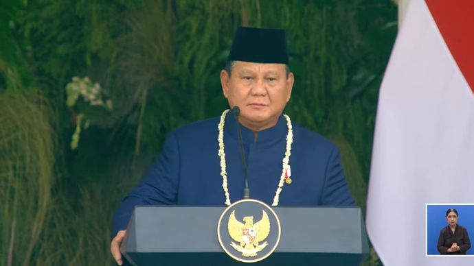 Presiden Prabowo Subianto selaku inspektur Upacara Detik-Detik Proklamasi mengajak seluruh elemen bangsa untuk mendoakan warga terdampak bencana gempa di Sumatra dan Nusa Tenggara Timur (NTT)