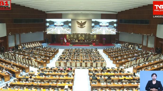 Rapat paripurna DPR RI. 