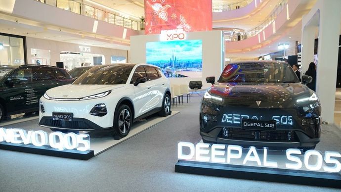 Changan Deepal S05 dan Nevo Q05 diperkenalkan di Medan, Sumatera Utara (Sumut), dalam rangkaian Indomobil Expo yang berlangsung hingga 23 Agustus 2026. (Foto: Dok/Istimewa)   