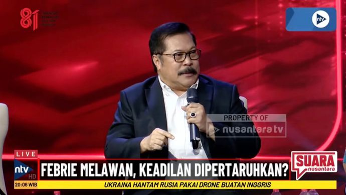 Mantan Jaksa Agung Muda Intelijen (Jamintel) Kejaksaan Agung periode 2017-2020, Jan S. Maringka dalam Suara Nusantara &lsquo;Febrie Melawan: Keadilan Dipertaruhkan?', Rabu, 19 Agustus 2026.